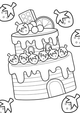 Candyland Coloring Pages A4 For Kids And Adult