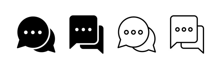 Chat icon vector. speech bubble sign and symbol. comment icon. message
