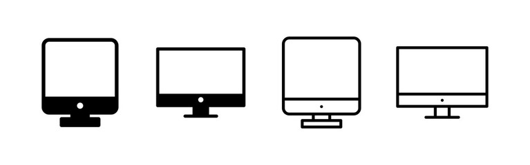 Computer icon vector. computer monitor sign and symbol