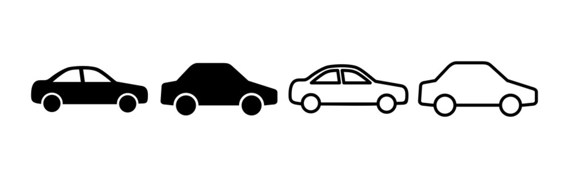 Car Icon Vector. Car Sign And Symbol. Small Sedan