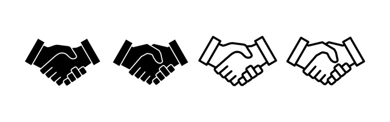Handshake icon vector. business handshake sign and symbol. contact agreement