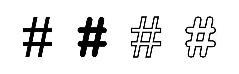 Obraz premium Hashtag icon vector. hashtag sign and symbol