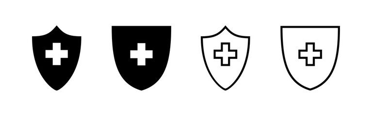 Health insurance icon vector. Insurance health document sign and symbol