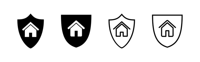 house insurance icon vector. house protection sign and symbol