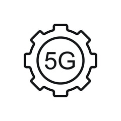 5G network settings icon design vector illustration