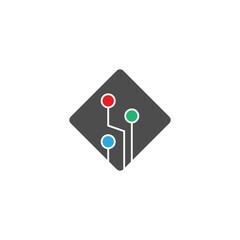 Circuit icon logo design vector