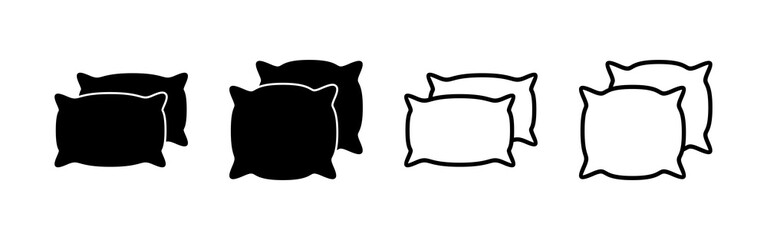 Pillow icon vector. Pillow sign and symbol. Comfortable fluffy pillow