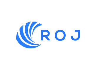 ROJ Flat accounting logo design on white background. ROJ creative initials Growth graph letter logo concept. ROJ business finance logo design.
 - obrazy, fototapety, plakaty