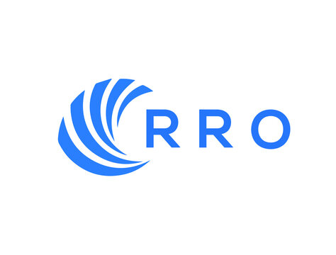 RRO Flat accounting logo design on white background. RRO creative initials Growth graph letter logo concept. RRO business finance logo design.
