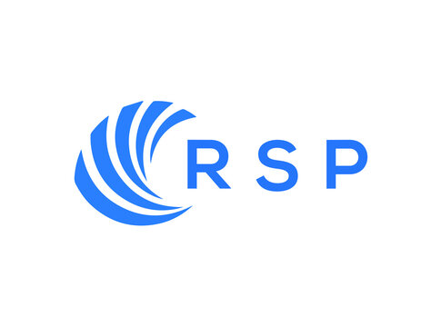 RSP Flat accounting logo design on white background. RSP creative initials Growth graph letter logo concept. RSP business finance logo design.
