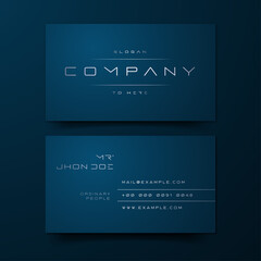 luxury Dark blue business cards template