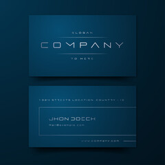 luxury Dark blue business cards template