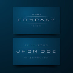 luxury Dark blue business cards template