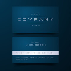 luxury Dark blue business cards template