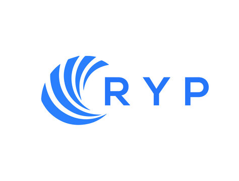 RYP Flat accounting logo design on white background. RYP creative initials Growth graph letter logo concept. RYP business finance logo design.
