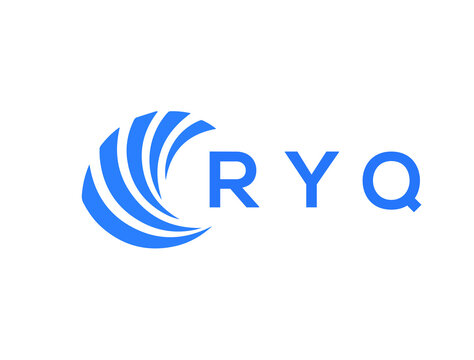 RYQ Flat accounting logo design on white background. RYQ creative initials Growth graph letter logo concept. RYQ business finance logo design.
