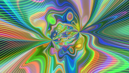 Abstract black background with glowing neon lines.