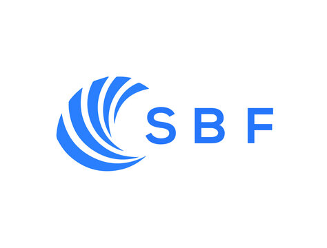 SBF Flat accounting logo design on white background. SBF creative initials Growth graph letter logo concept. SBF business finance logo design.
