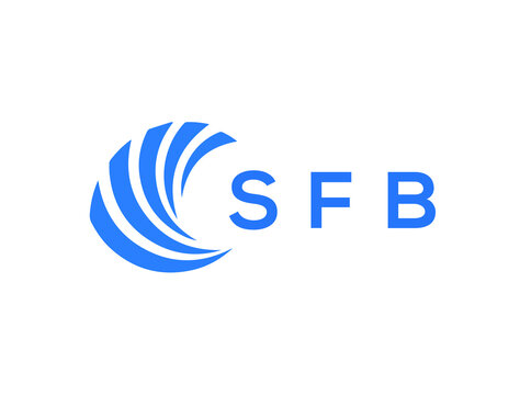 SFB Flat accounting logo design on white background. SFB creative initials Growth graph letter logo concept. SFB business finance logo design.
