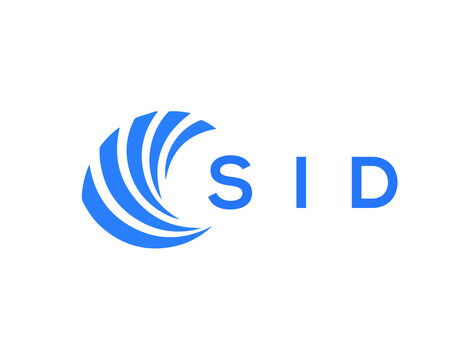 SID Flat accounting logo design on white background. SID creative initials Growth graph letter logo concept. SID business finance logo design.
