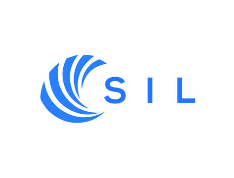 SIL Flat accounting logo design on white background. SIL creative initials Growth graph letter logo concept. SIL business finance logo design.
