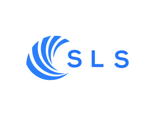 SLS Flat accounting logo design on white background. SLS creative initials Growth graph letter logo concept. SLS business finance logo design.
