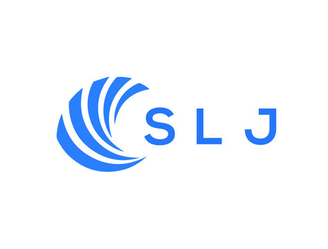 SLJ Flat accounting logo design on white background. SLJ creative initials Growth graph letter logo concept. SLJ business finance logo design.
