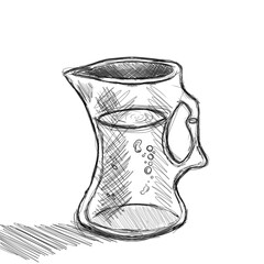 hand drawn illustration of a pot of coffee