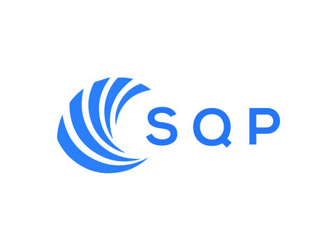 SQP Flat accounting logo design on white background. SQP creative initials Growth graph letter logo concept. SQP business finance logo design.
