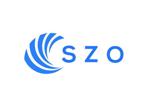 SZO Flat accounting logo design on white background. SZO creative initials Growth graph letter logo concept. SZO business finance logo design.
