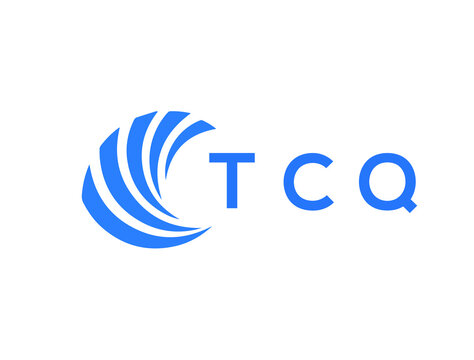 TCQ Flat accounting logo design on white background. TCQ creative initials Growth graph letter logo concept. TCQ business finance logo design.

