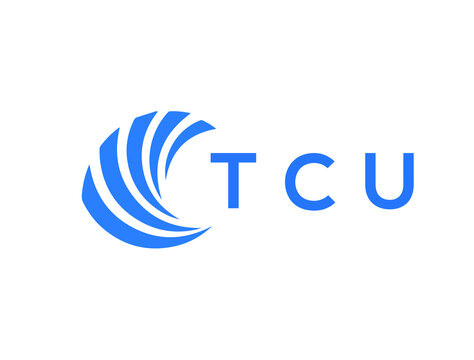 TCU Flat accounting logo design on white background. TCU creative initials Growth graph letter logo concept. TCU business finance logo design.
