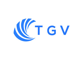 TGV Flat accounting logo design on white background. TGV creative initials Growth graph letter logo concept. TGV business finance logo design.
