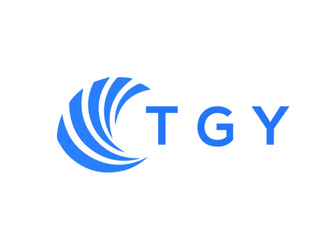 TGY Flat accounting logo design on white background. TGY creative initials Growth graph letter logo concept. TGY business finance logo design.
