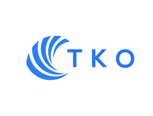 TKO Flat accounting logo design on white background. TKO creative initials Growth graph letter logo concept. TKO business finance logo design.
