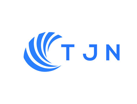 TJN Flat accounting logo design on white background. TJN creative initials Growth graph letter logo concept. TJN business finance logo design.
