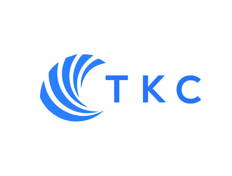 TKC Flat accounting logo design on white background. TKC creative initials Growth graph letter logo concept. TKC business finance logo design.
