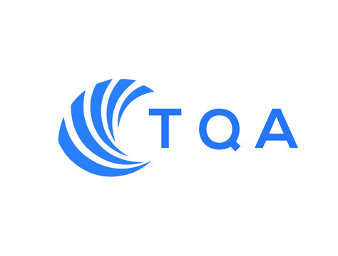 TQA Flat accounting logo design on white background. TQA creative initials Growth graph letter logo concept. TQA business finance logo design.
