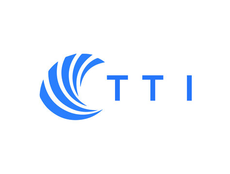 TTI Flat accounting logo design on white background. TTI creative initials Growth graph letter logo concept. TTI business finance logo design.
