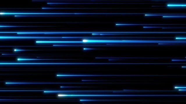 Slow moving laser beams. Seamless loop animation. Abstract colorful background in bright neon blue and purple colors. Modern colorful wallpaper. Futuristic abstract backdrop.