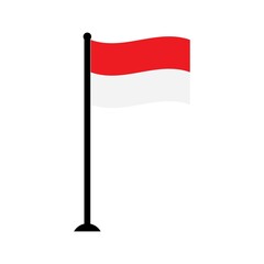 Indonesia flag vector illustration template