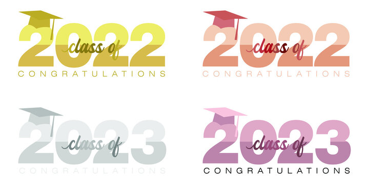 A vector illustration for Class of 2022 and Class of 2023 on an isolated white background