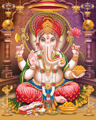 Lord Ganesha,  - obrazy, fototapety, plakaty