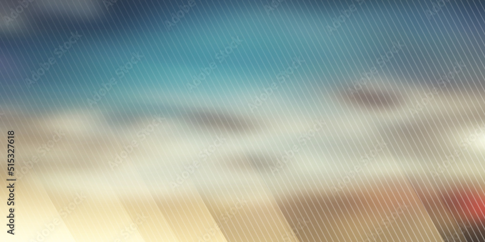 Poster colorful abstract blurry image - cloudy sky with transparent slanted lines pattern - wide scale back