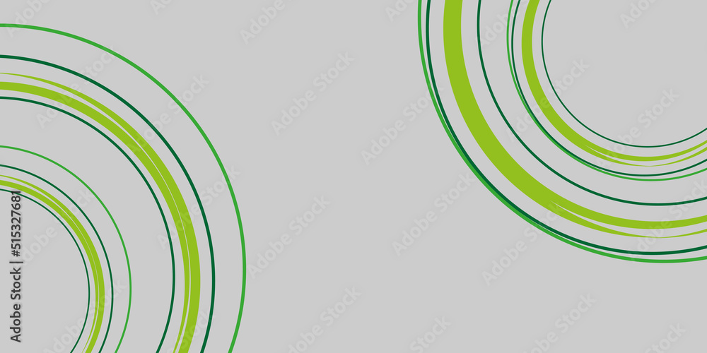 Poster green and grey minimal geometric pattern background with concentric circles, multi purpose template,