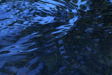 青い水面の背景素材、3Dレンダリング。