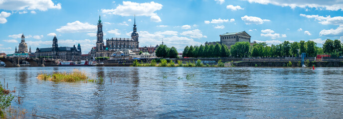 Dresden view from Japanisches palaise - obrazy, fototapety, plakaty