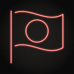 Flag of Japan neon icon