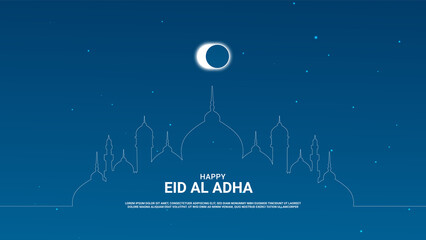 Eid al Adha Cresent moon creative design