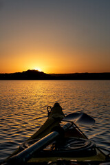 tramonto in kayak, Lago di Bolsena 
